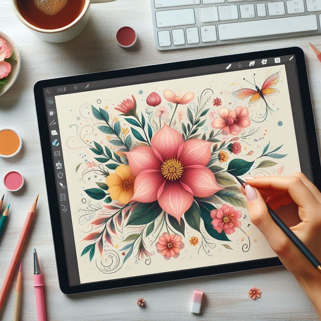 how to draw flowers easy