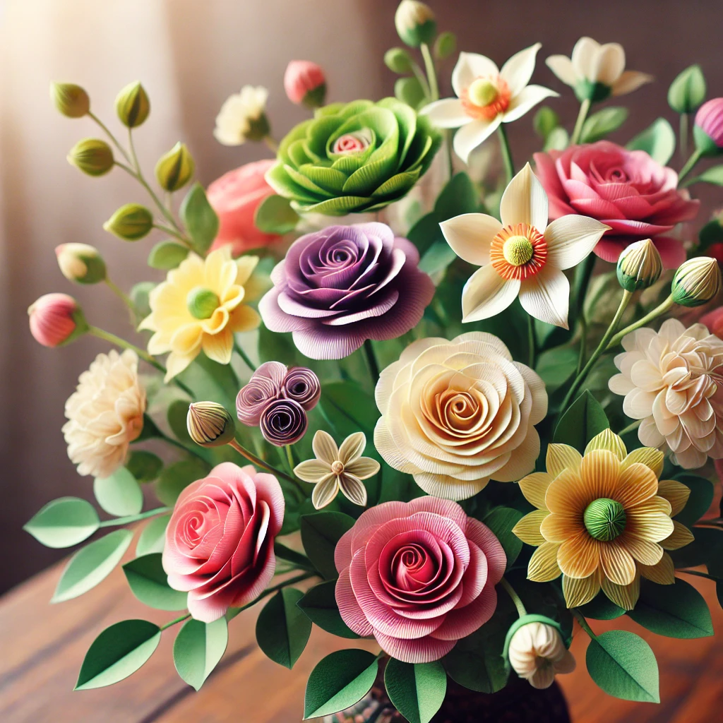 how to make flowers out of paper