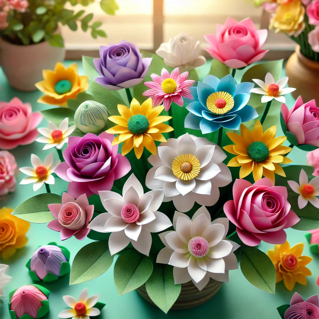 how to make paper flowers easy