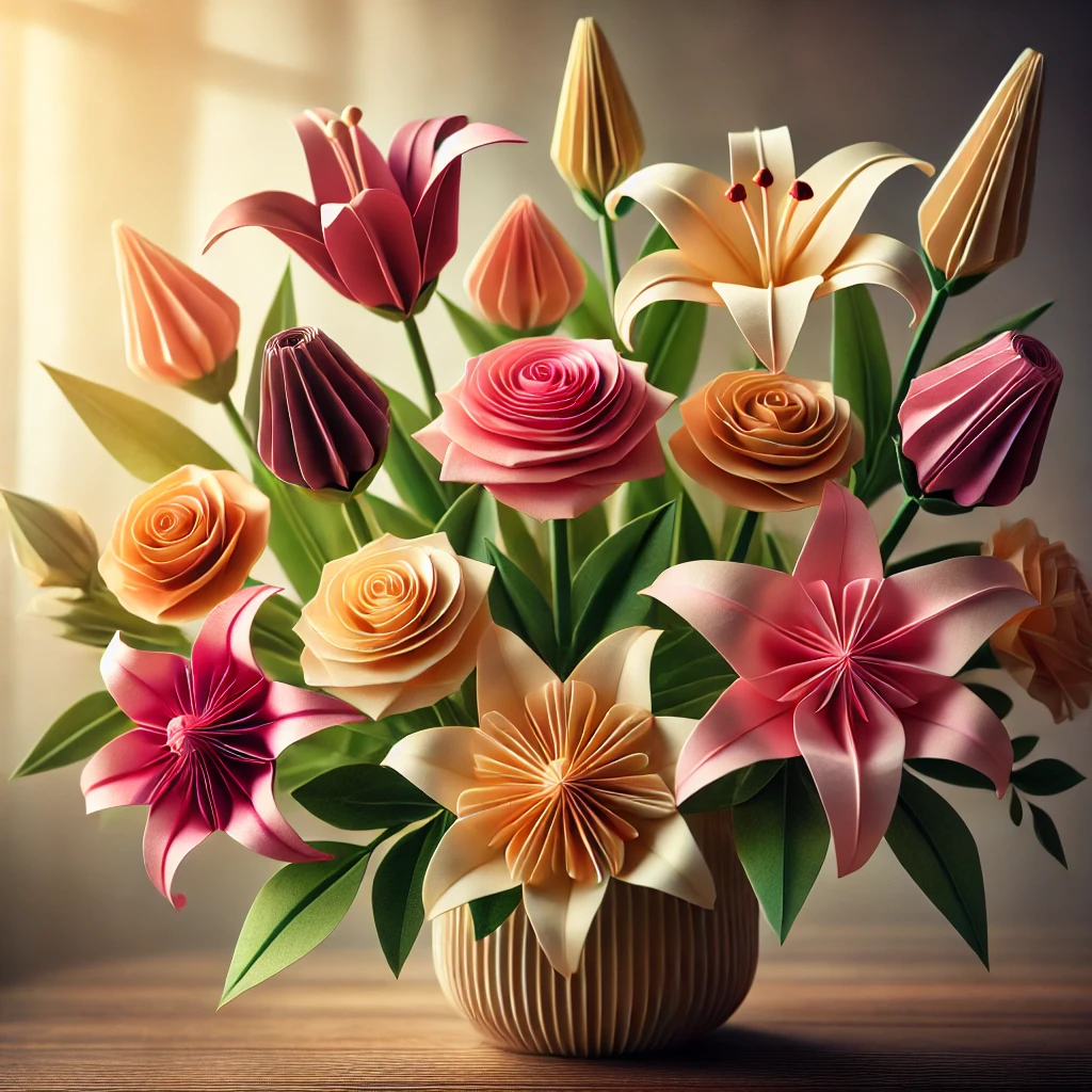 how to make paper origami flowers