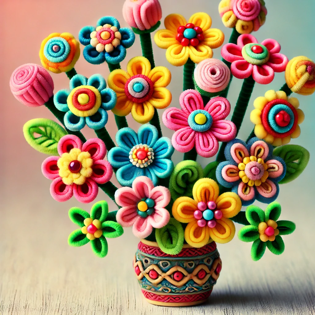 how to make pipe cleaner flowers