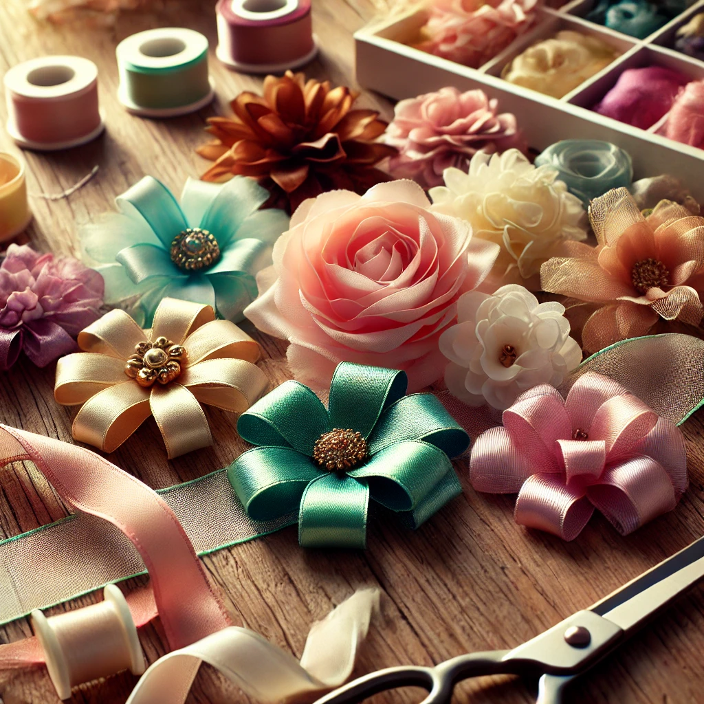 how to make ribbon flowers