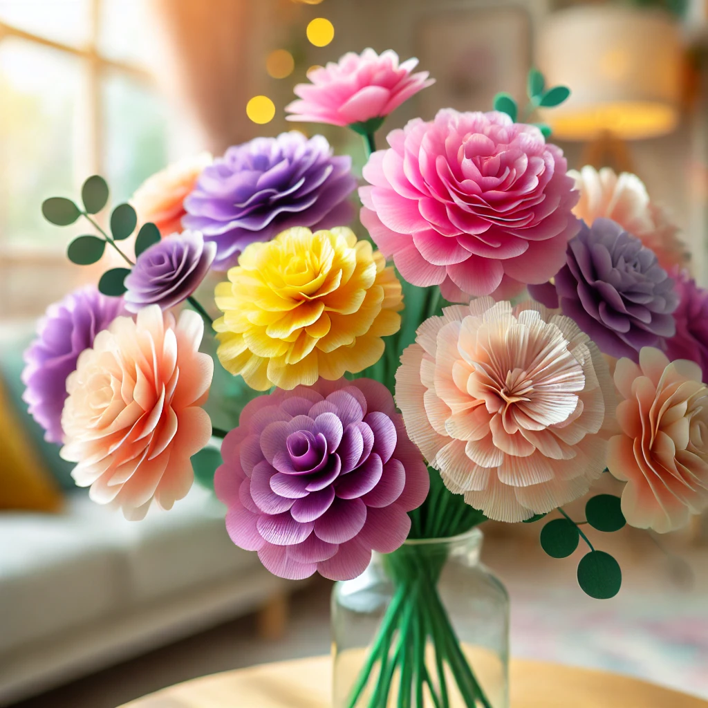 how to make tissue flowers