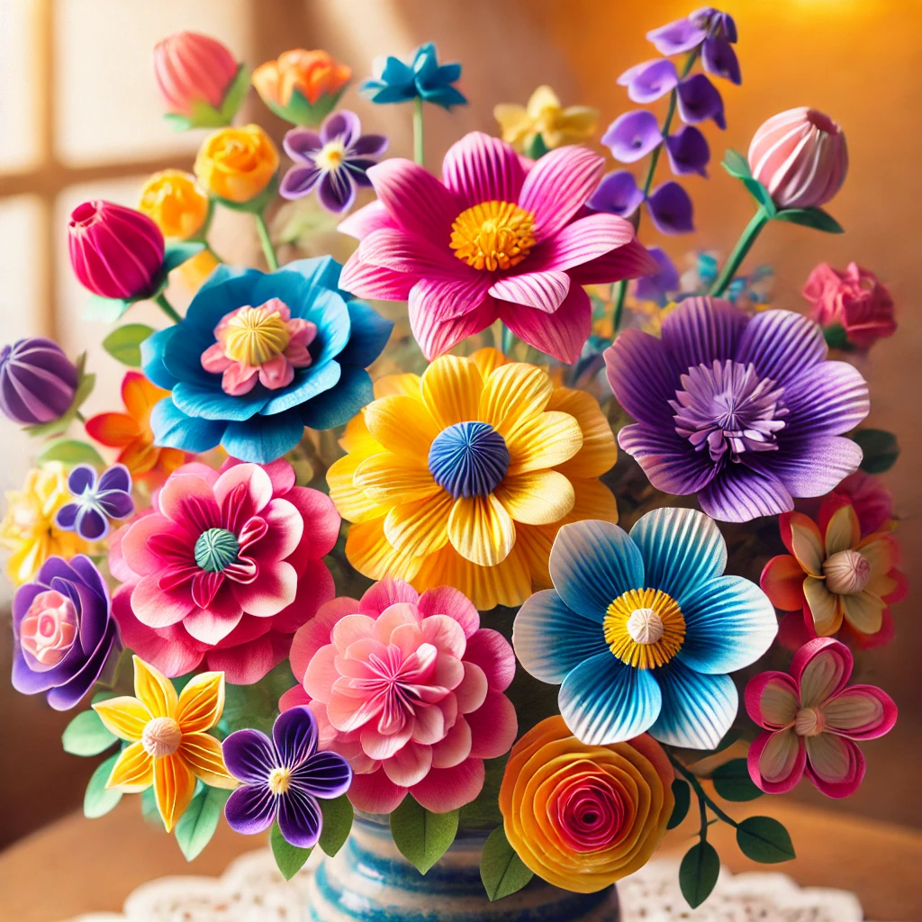 how to make tissue paper flowers