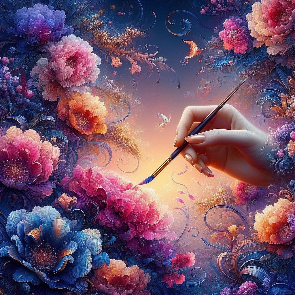 how to paint on flowers