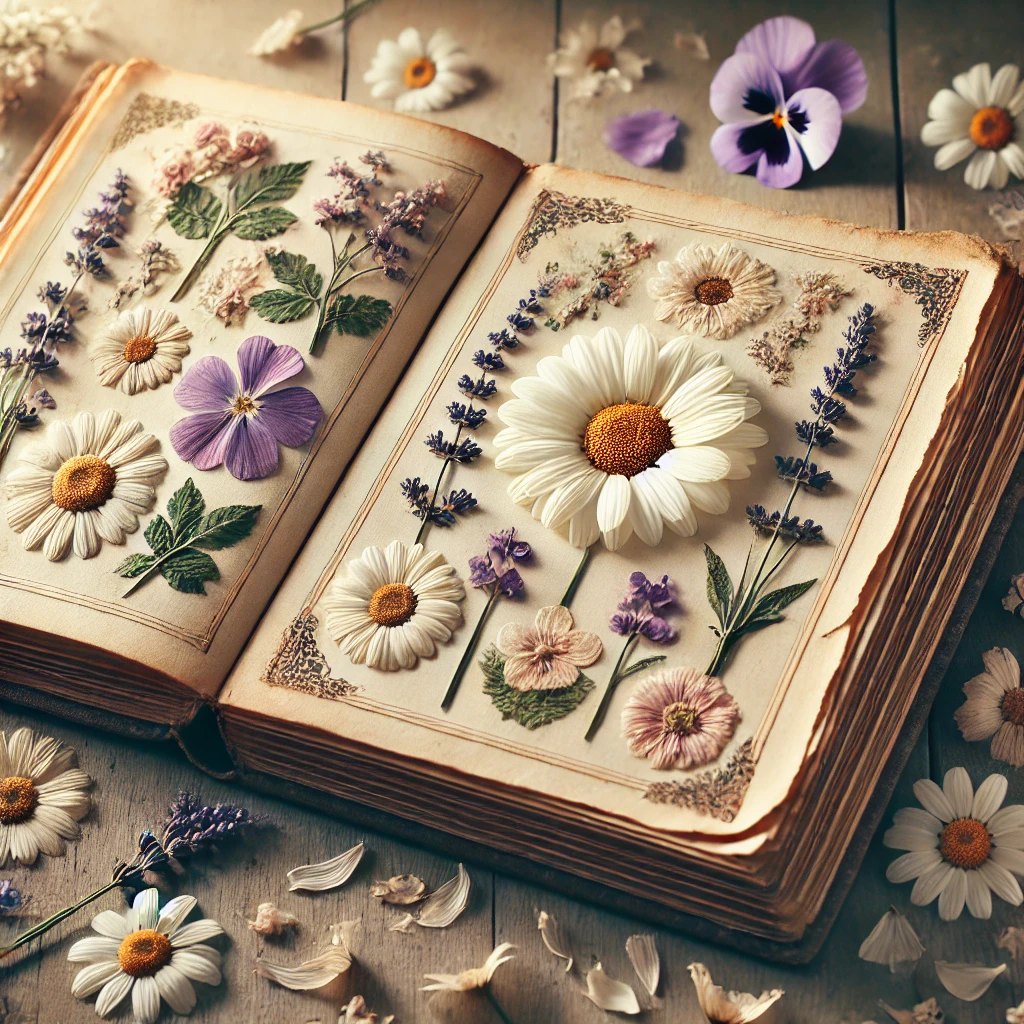 how to press flowers in a book