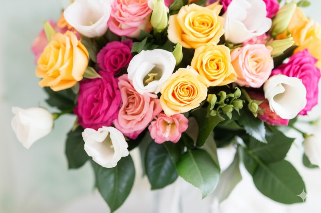 a bunch of flowers called