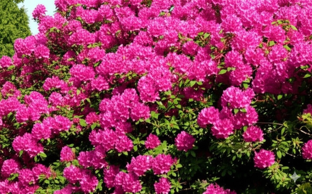 a bush with pink flowers