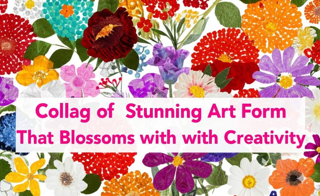 a collage of flowers