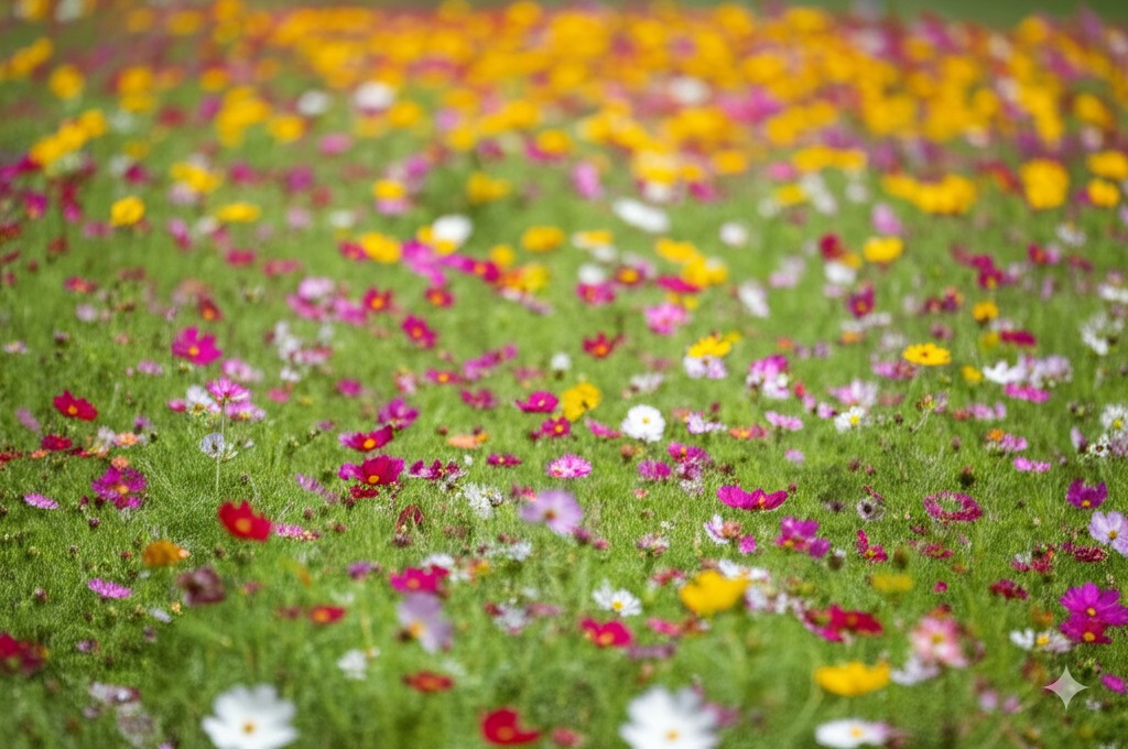 a field of flowers