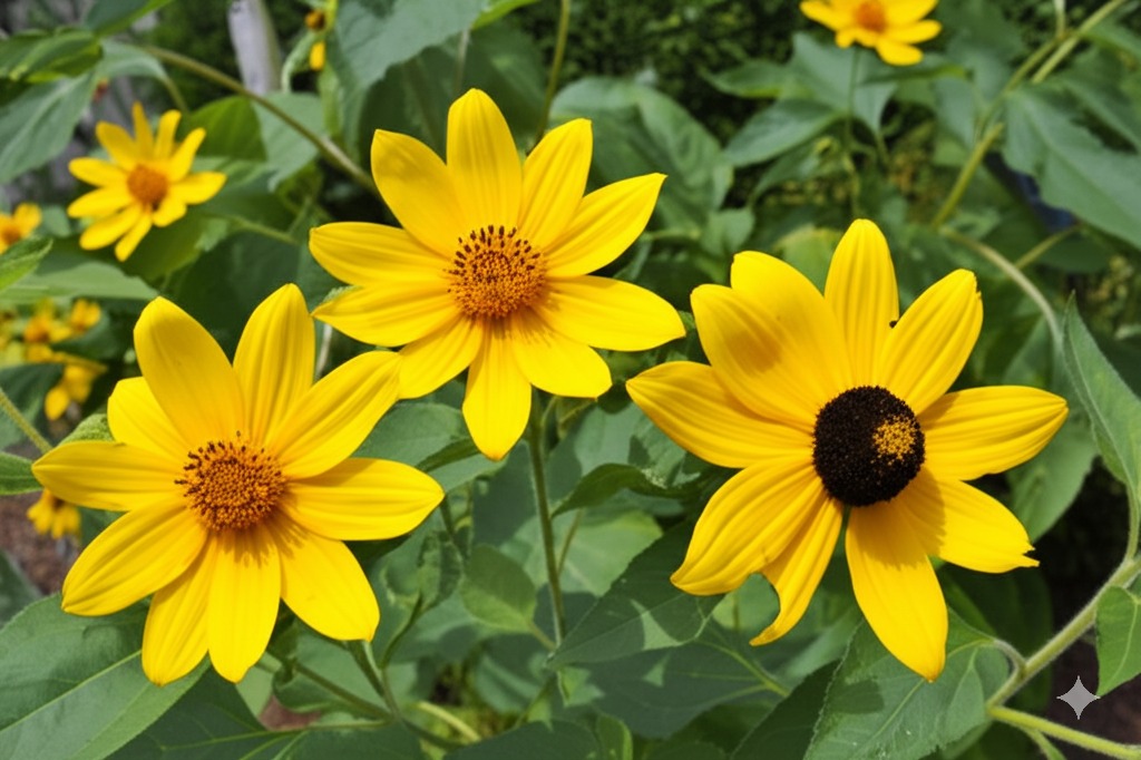a perennial plant with flowers like a sunflower