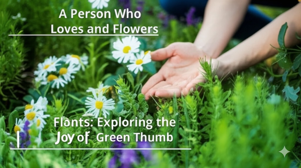 a person who loves plants and flowers