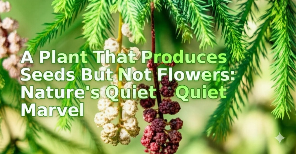 a plant that produces seeds but not flowers