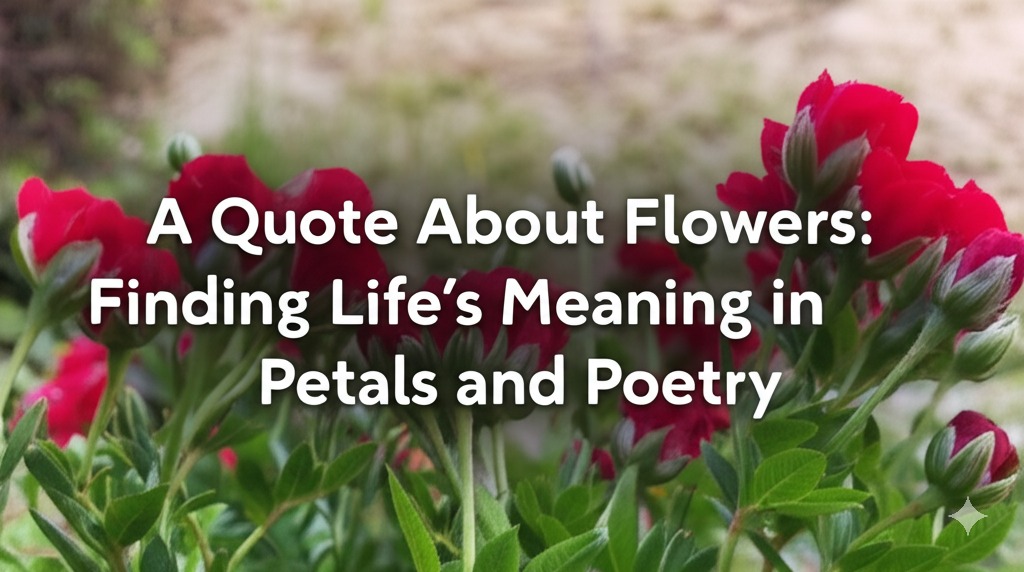 a quote about flowers