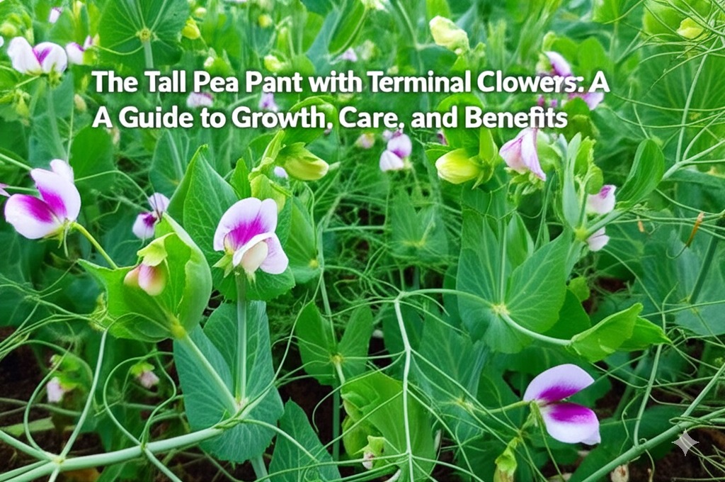 a tall pea plant with terminal flowers